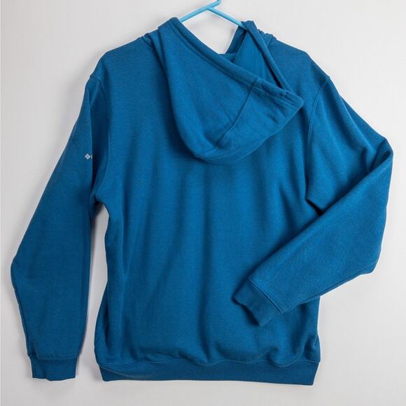 Columbia Graphic Print Hoodie Men’s Medium Blue Pullover Americana Style - Picture 11 of 14